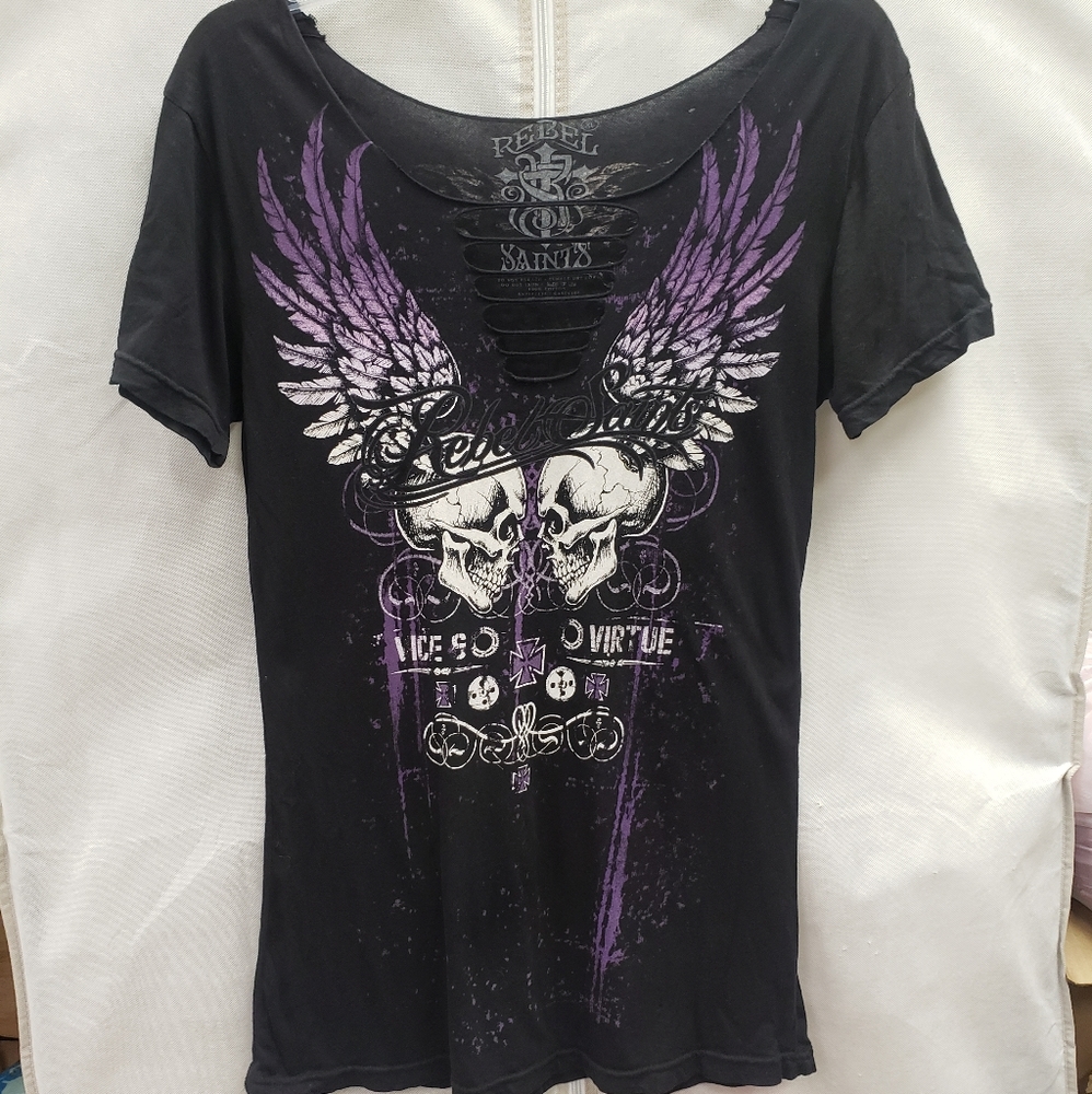 Rebel Saints boat neck tee